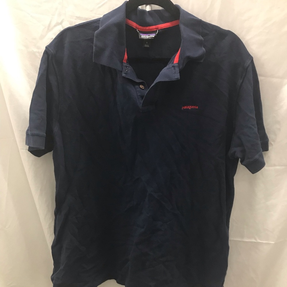Patagonia Men's Dark Blue Polo Shirt